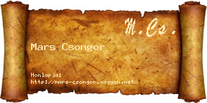 Mars Csongor névjegykártya